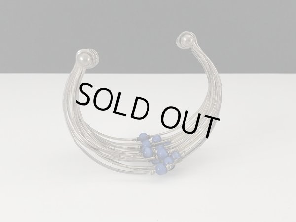 画像5: バングル ブレスレット シルバートーン カフブレスレット USA オールド ヴィンテージ (5)