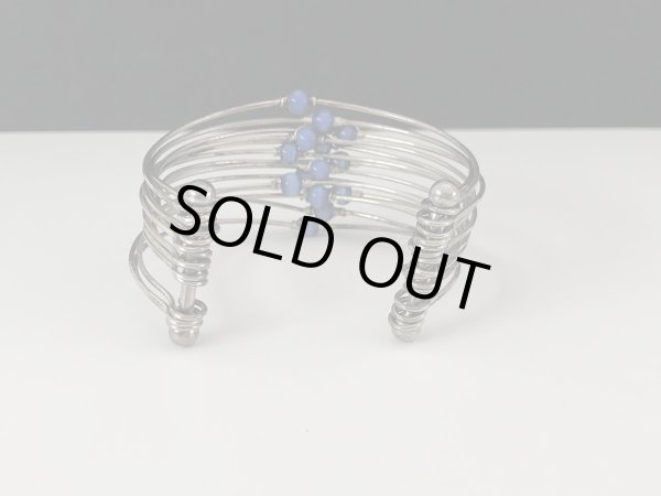 画像3: バングル ブレスレット シルバートーン カフブレスレット USA オールド ヴィンテージ (3)