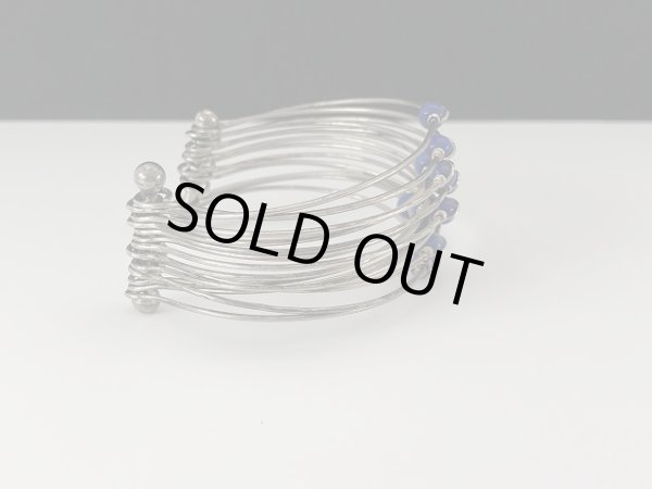 画像4: バングル ブレスレット シルバートーン カフブレスレット USA オールド ヴィンテージ (4)