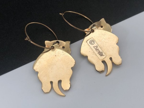 画像8: Edgar berebi エナメルメタル 揺れる ピアス USA (8)