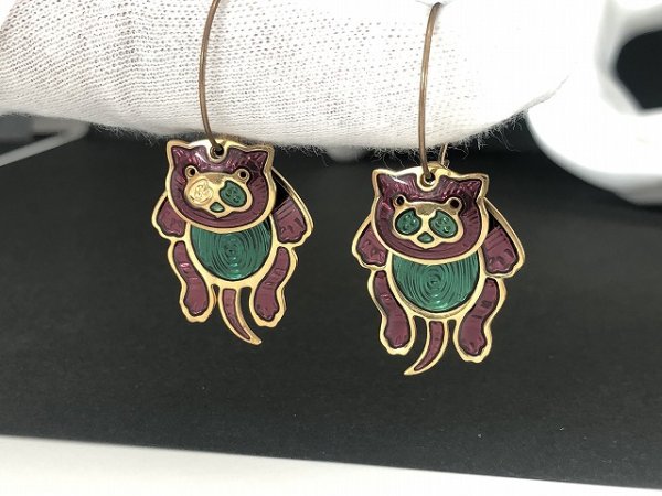 画像5: Edgar berebi エナメルメタル 揺れる ピアス USA (5)