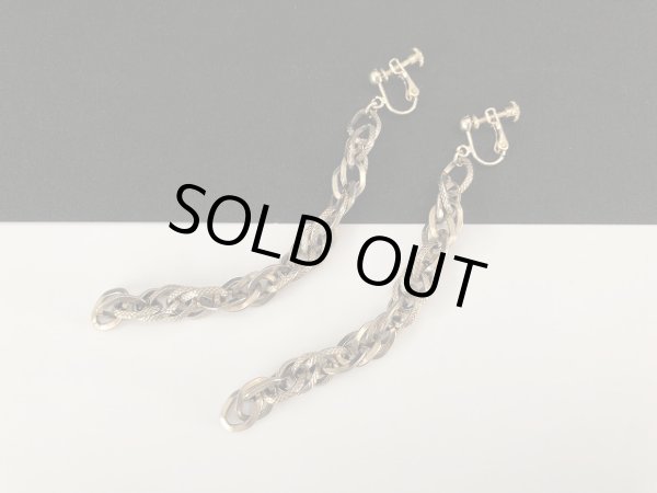 画像2: チェーン 揺れるロングイヤリング USA (2)