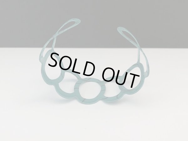 画像5: バングル ブレスレット ターコイズブルー系カラー カフブレスレット USA オールド ヴィンテージ (5)