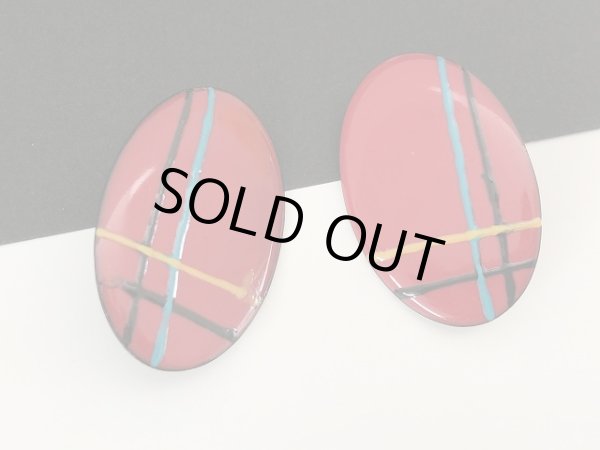 画像3: エナメルカラー 大ぶりイヤリング USA (3)