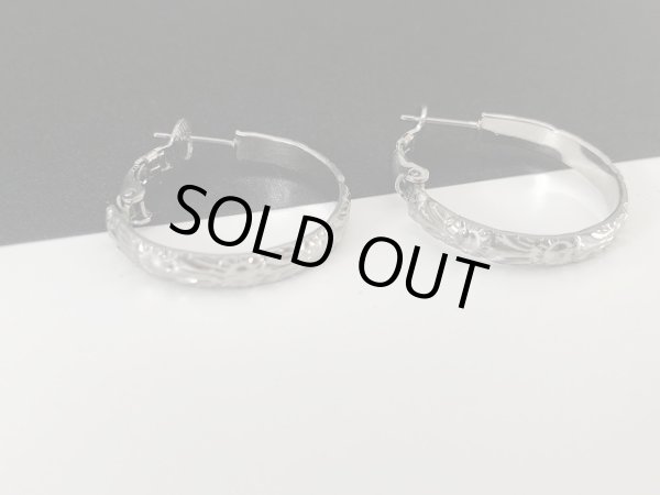 画像3: シルバートーン デザインフープピアス USA (3)