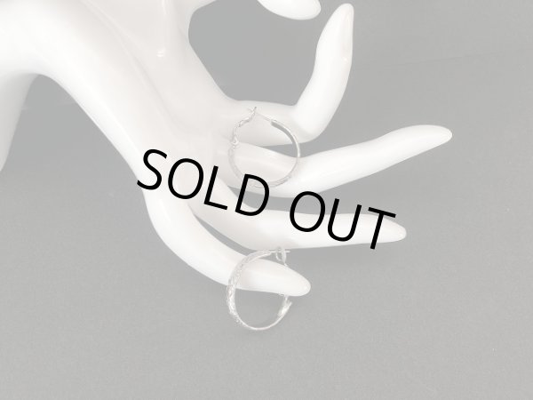 画像4: シルバートーン デザインフープピアス USA (4)