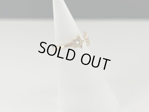 画像4: 月と星 指輪 リング ゴールドトーン デザインリング USA  (4)