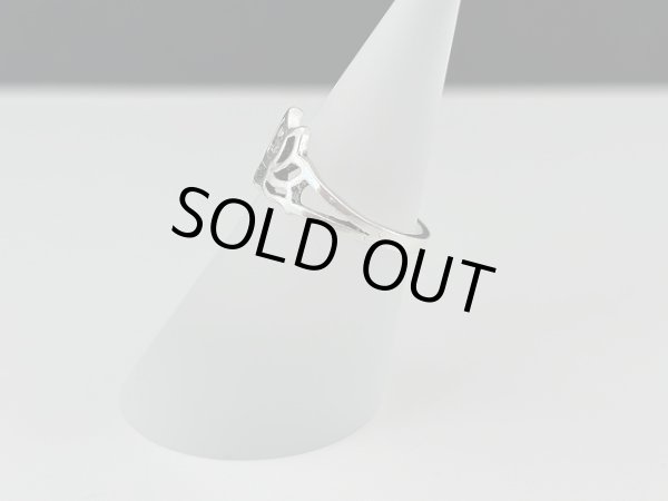 画像2: 指輪  リング シルバートーン フラワー お花 デザインリング USA  (2)