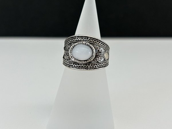 画像1: 指輪  リング シルバートーン デザインリング USA  (1)