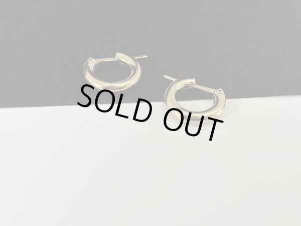 画像3: ゴールドトーン 小ぶりなフープピアス USA (3)