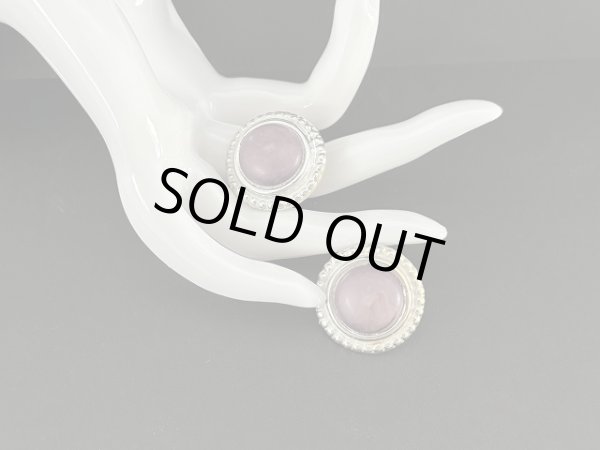 画像3: パープル×シルバー系カラー イヤリング USA (3)