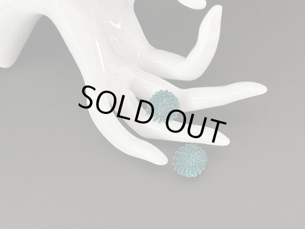 画像3: ブルーグリーンカラー デザインピアス USA (3)