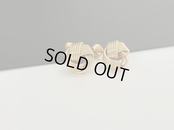 画像3: ゴールドトーン デザインピアス USA (3)