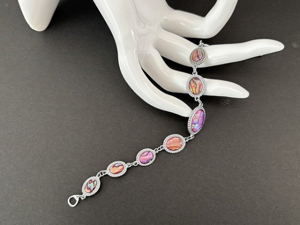 画像3: シェルカラー ブレスレット USA ヴィンテージ (3)