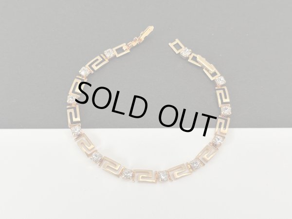 画像2: AVON エイボン ゴールドトーン ラインストーン ブレスレット USA ヴィンテージ (2)