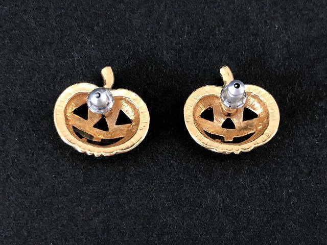 HALLOWEEN ハロウィン かぼちゃ ゴールドトーン ピアス USA